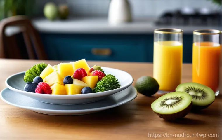 정신적 에너지를 높이는 효소 식단 - **Prompt:** A dynamic and abstract visual representation of the human brain, glowing with an interna...