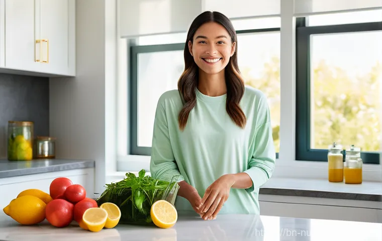 에너지 리셋을 위한 클렌징 식단 - Image Prompt 1: Radiant Inner Harmony**