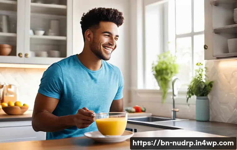 신체 에너지를 위한 고단백 식단 - **Prompt 1: Energetic Morning Start with Protein**
    "A vibrant, high-angle shot of a diverse youn...