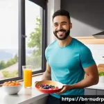 Home 19 에너지 최적화를 위한 영양소 조합 - **Prompt:** A vibrantly healthy individual, approximately 25-35 years old, modestly dressed in comfo...