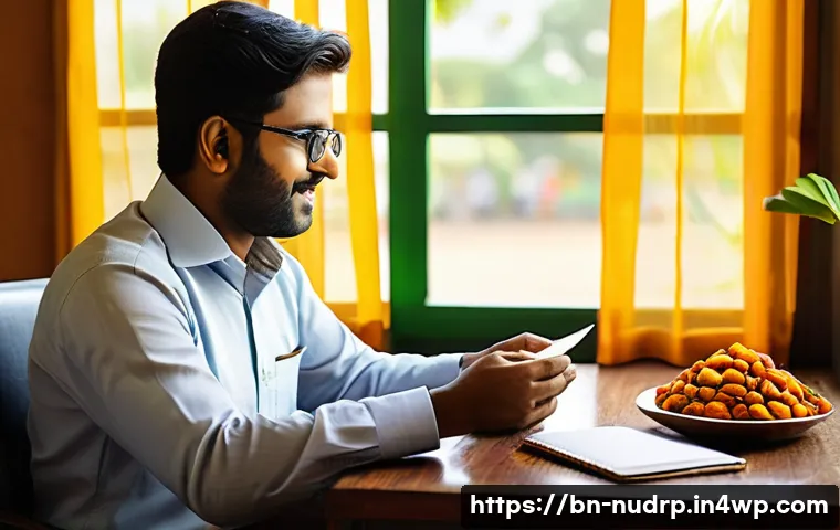 지속적인 에너지를 위한 스낵 조합 - A vibrant and detailed scene of a Bengali office worker enjoying a healthy snack break, featuring a ...
